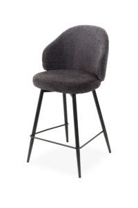 Tabouret pivotant Cozy - face - gris anthracite - KUIZI